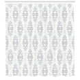 thumbnail image 2 of Arrow Shower Curtain, Illustration of Geometric Shapes and Streaks on a Plain Background, Fabric Bathroom Set with Hooks, 69W X 84L Inches Extra Long, Rose Blue Grey and White, by Ambesonne, 2 of 2