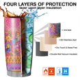 thumbnail image 7 of 20 Oz Pioneer Flower Coffee Tumbler Double Wall Insulated Stainless Steel Water Bottle | Metal Reusable Thermoses Flask with Cup Cap | Leak & Sweat Proof with Anti-Dust Lid, 7 of 7