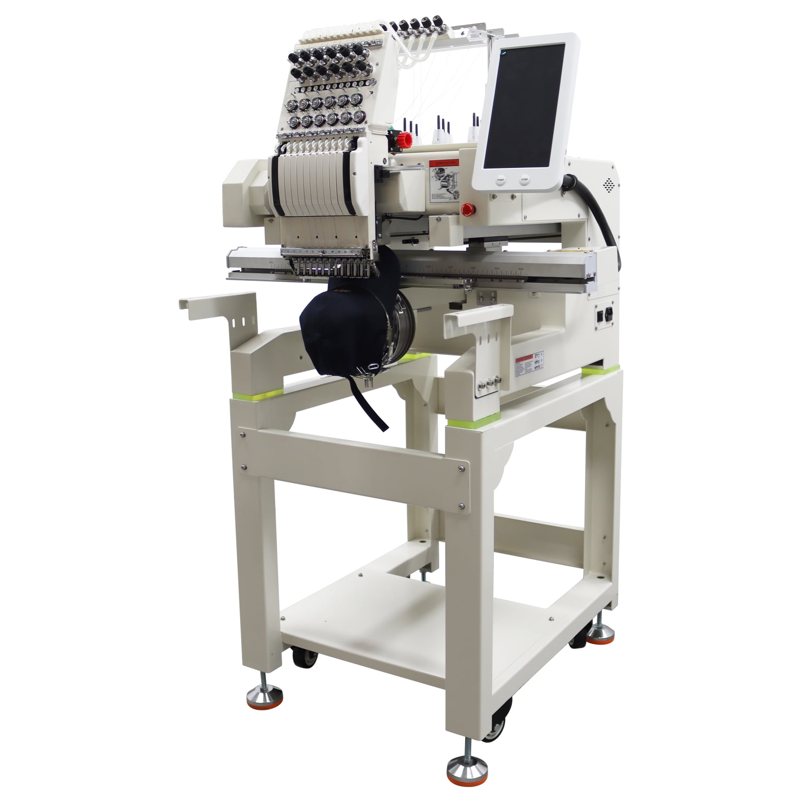 Commercial Automatic Embroidery Machine Single Head 12 Needle Embroidery Machine with Touch Screen