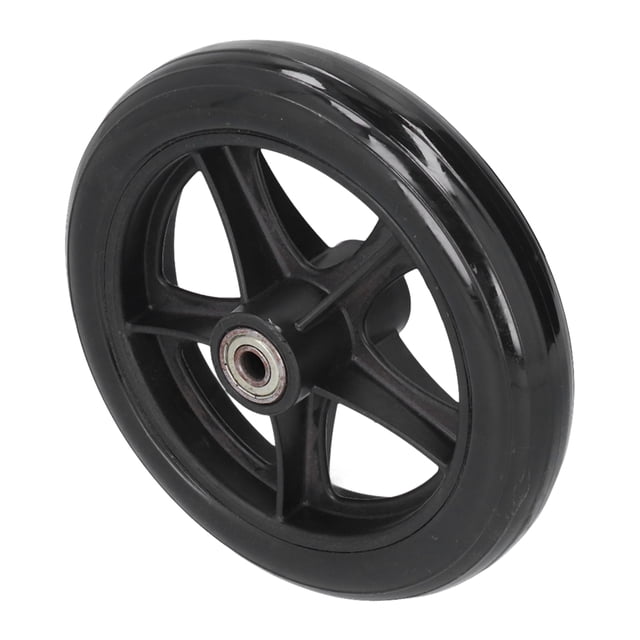 Reemplazo de la Rueda de Silla de Ruedas, Rodamiento de Bolas de Metal Skid A Prueba de Skid de 16 cm Pu Walker Neumilar Negro para Rollator