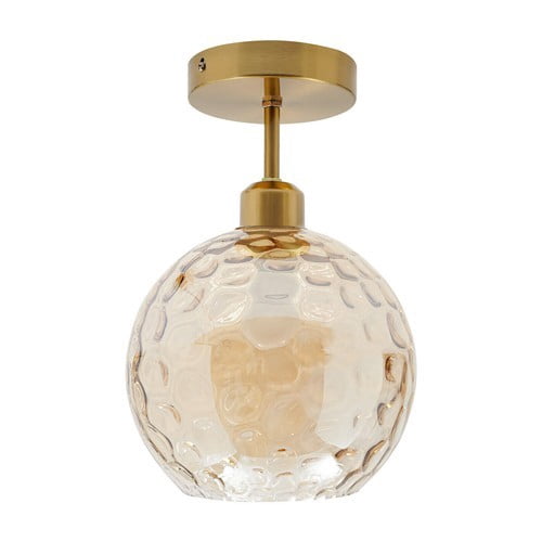 DENEST E26 Lamp Round Shape Ceiling Light Fixture, Modern Ceiling Mounted Indoor Lamp