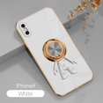 thumbnail image 1 of Nalacover Slim Case for iPhone XS/X 5.8 inch,Cute Cartoon 6D Plating Astronaut Hidden Magnetic Ring Kickstand Soft TPU Shockproof Corner Protection Drop Proof Edge Bumper Cover.White, 1 of 7
