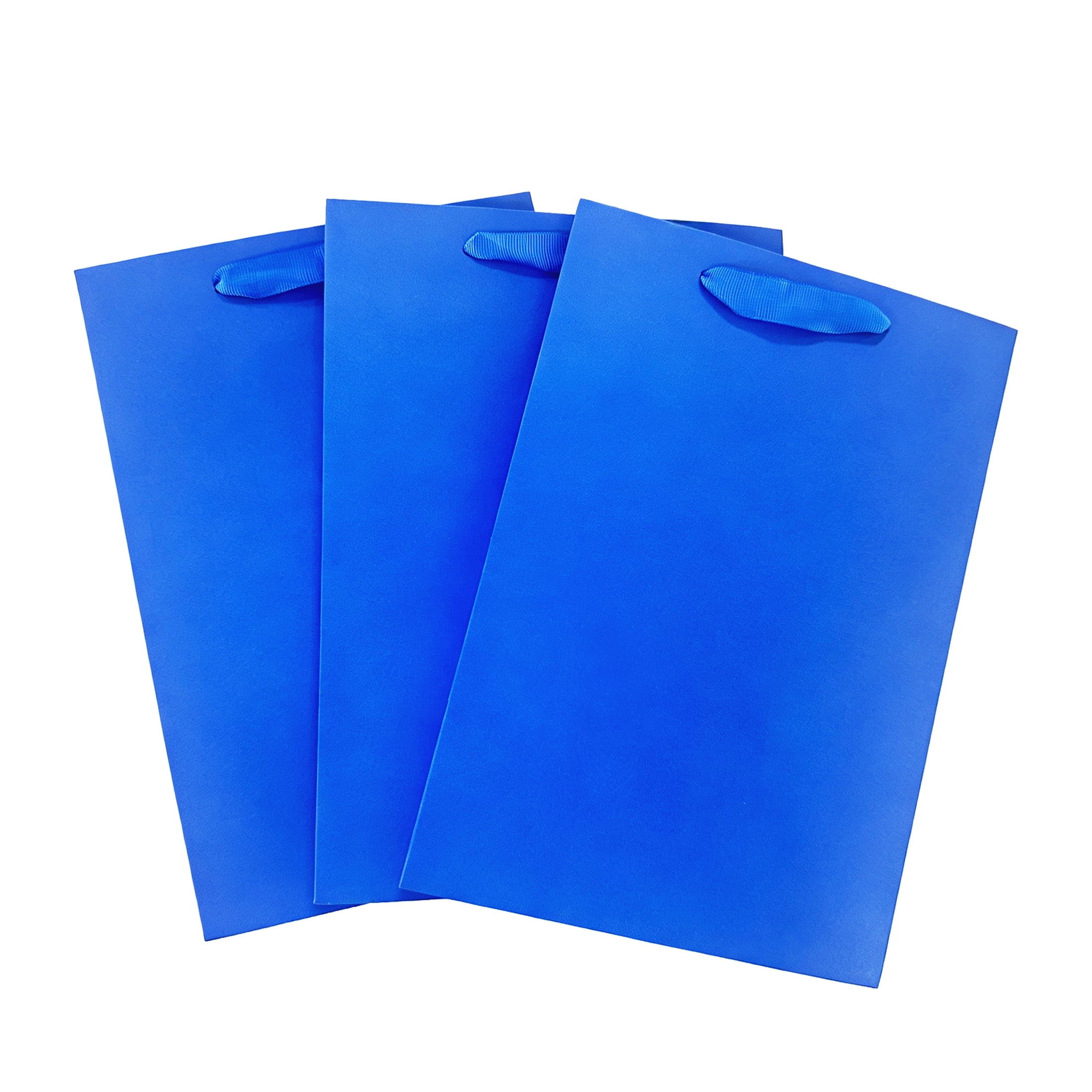 Large Blue Paper Gift Bags, 7" x 10", 3 Count, by Way To Celebrate