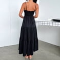 thumbnail image 5 of Vestido Sin Mangas Vestido de mujer Flutter A-line Maxi Dress Halter Vestido largo Mujer Casual Vestido largo Ygjytge Negro L para Mujer, 5 of 5