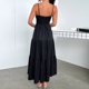 thumbnail image 5 of Vestido Sin Mangas Vestido de mujer Flutter A-line Maxi Dress Halter Vestido largo Mujer Casual Vestido largo Kuymtek Xl Negro para Mujer, 5 of 5