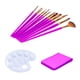 thumbnail image 2 of 12Pcs Paintbrush Nylon Fiber Art Brush Watercolor Oil Painting Set with Pack and PaletteTYP317 Rose Red, 2 of 10