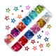 thumbnail image 1 of Lentejuelas holográficas brillantes para uñas, accesorios de decoración de manicura, copos de espejo láser, mariposa, 12 rejillas, 1 of 4