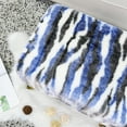 thumbnail image 5 of Home Soft Things Multi Jacquard Faux Fur Ottoman - Blue - 19x13x17", 5 of 9
