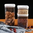 thumbnail image 1 of Iumwxz Kitchen Organizers Airtight Food Storage Containers with Lids, top One Button Control, Tight Stackable Dry Cereal Container Set for Pantry Snack Coffee Sugar Kitchen Pant Gray Holiday Deals, 1 of 8