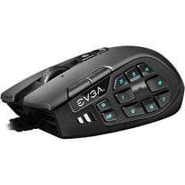 EVGA X15 MMO Gaming Mouse, 8k, Wired, Black, Customizable, 16,000 DPI, 5 Profiles, 20 Buttons, Ergonomic 904-W1-15BK-KR