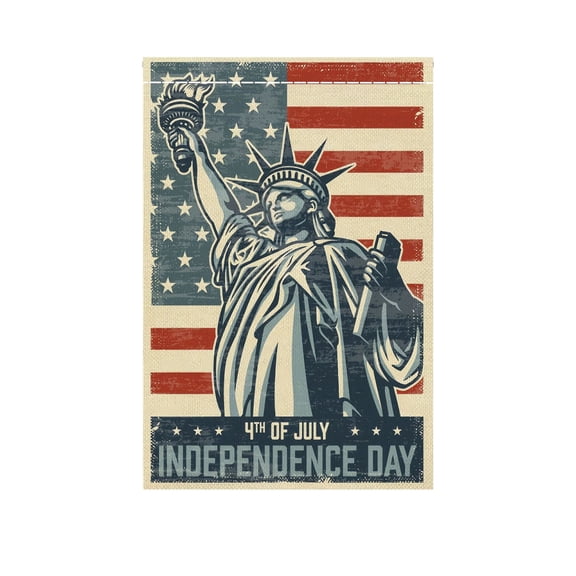Welcome American Dog Paw Patriotic 4th of July Garden Flag 12x18 in Double Sided Outside Holiday Yard Outdoor Decor