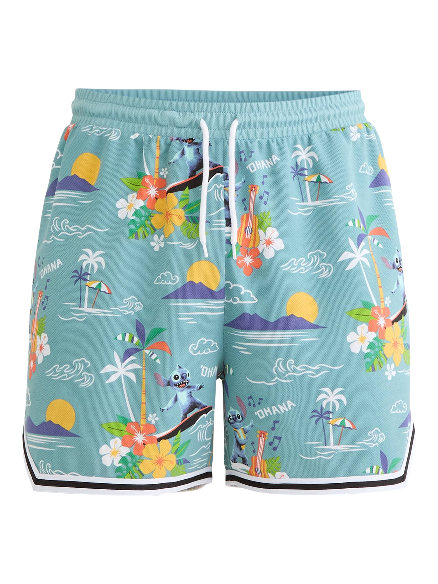 Disney Lilo & Stitch Men's & Big Men's Live Action Movie Graphic Mesh Shorts, Size XS-3XL