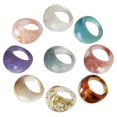 thumbnail image 3 of Here's a refined and professional product description based on the title you provided:\n\n \n\n**9pcs Resin Finger Rings – Unique Jewelry for, 3 of 3
