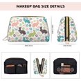 thumbnail image 5 of Gaeub Easter Rabbit Printed Travel Cosmetic Bag,Makeup Bag, Large Capacity Toiletry Bag for Women, Portable Pouch Make Up Organizer with Zipper and Divider, 5 of 8
