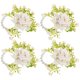 thumbnail image 1 of Houderco 4Pcs Adjustable White Wrist Corsage Bracelet with Artificial Flowers for Elegant Wedding Wear, 1 of 6