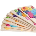 thumbnail image 4 of figatia Colorful Wood 3D Puzzle Preschool Shape Color Early Educational Teaching Boy, 4 of 9