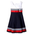 thumbnail image 2 of Robe d'Uniforme Marin Nautique Rouge Marine de Pâques pour Filles 2T, Marine, 2 of 2