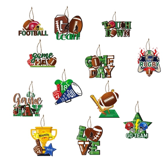Tizuqe Super Bowls American Football Themed Party Decors 12pcs/Set for Fun Celebrations