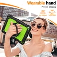 thumbnail image 4 of for iPad 6th/5th Generation Case 9.7 inch 2018/2017, 360 Rotating Shockproof Cover with Stand, Handle, Shoulder Strap, Lime Panel, 4 of 7
