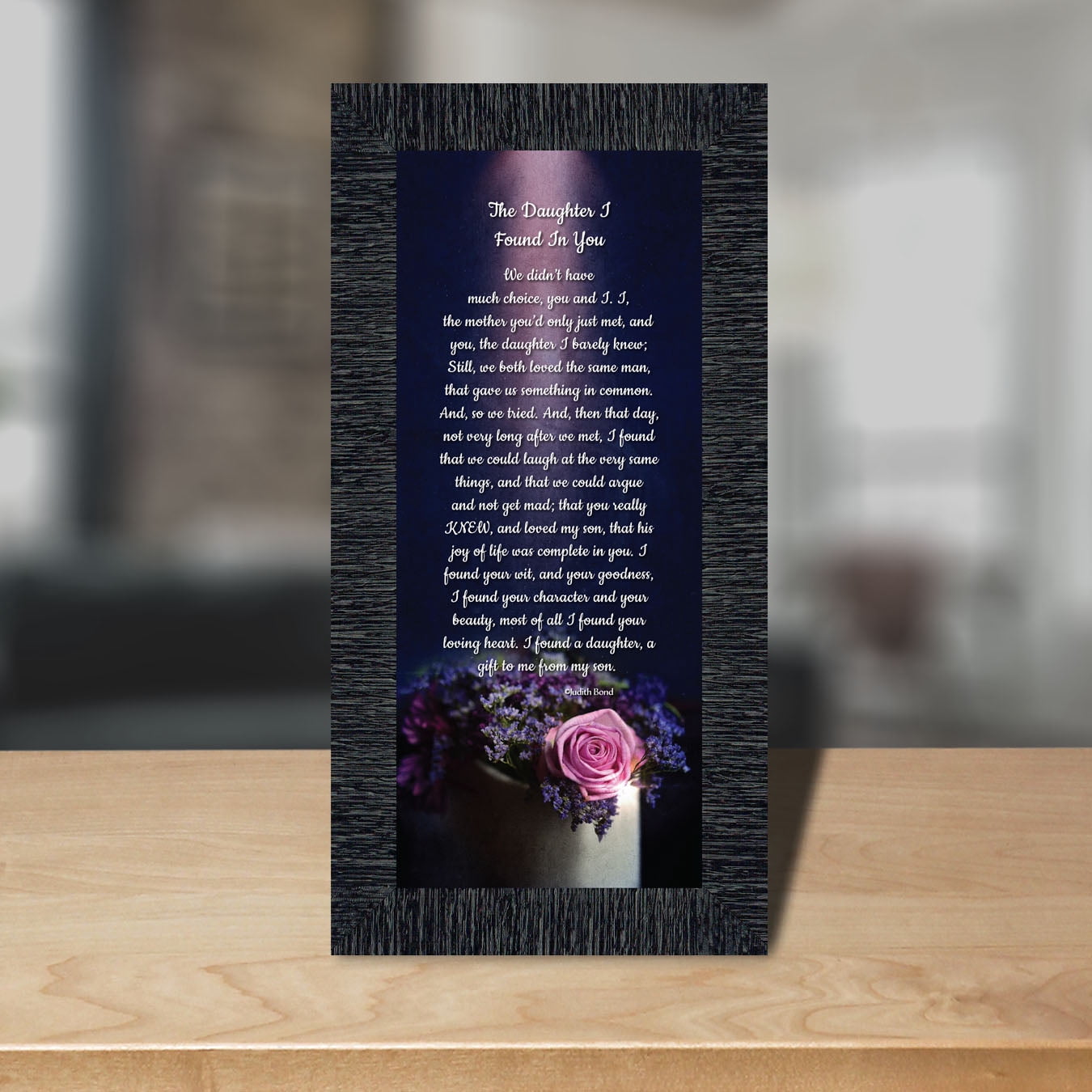 Daughter In Law Gifts from Mother In Law, Gift for Future Daughter In Law, Bonus Daughter Gifts from Mother of the Groom, Daughter In Law Birthday Card, The Daughter I Found In You Home Decor, 7308CH