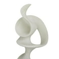 thumbnail image 4 of 9" x 20" White Polystone Abstract Sculpture with Black Base, by DecMode, 4 of 7