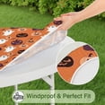 thumbnail image 5 of Festive Halloween Round Tablecloth with Pumpkin Print and Elastic Hem - Perfect for 44 Inch Kitchen Dining Table, 5 of 6