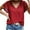 Red, variant on Zekutng Summer Tops for Women Casual Short Sleeve Leopard Print Patchwork T-Shirt Blouses,Sizes S-2XL