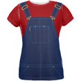 thumbnail image 1 of Salopette d'Halloween Rouge T-Shirt Costume Partout T-Shirt pour Femmes, 1 of 2