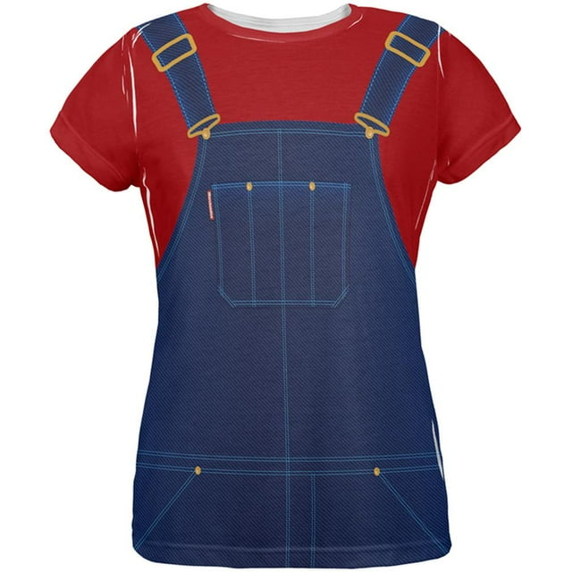 Salopette d'Halloween Rouge T-Shirt Costume Partout T-Shirt pour Femmes