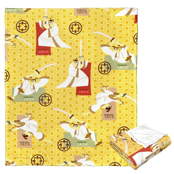 Cartoon Network's Samurai Jack Fighting Jack Kids Silk Touch Throw Blanket