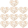 thumbnail image 1 of Heart Shape Embellishment,10pcs Hollow Love Hearts Heart Shape Ornament Heart Shape Decoration Streamlined Design, 1 of 5