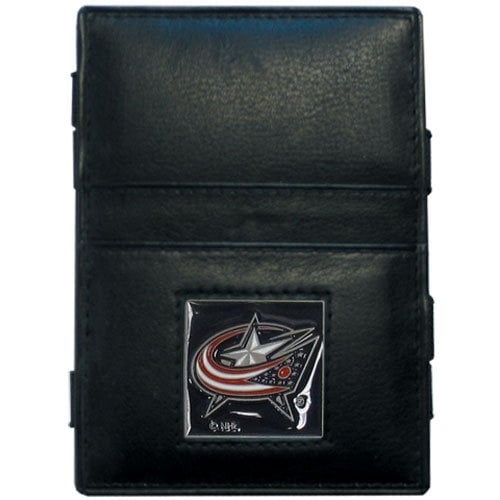 (Columbus Blue Jackets) - Siskiyou NHL Genuine Leather Jabob's Ladder Magic Wallet