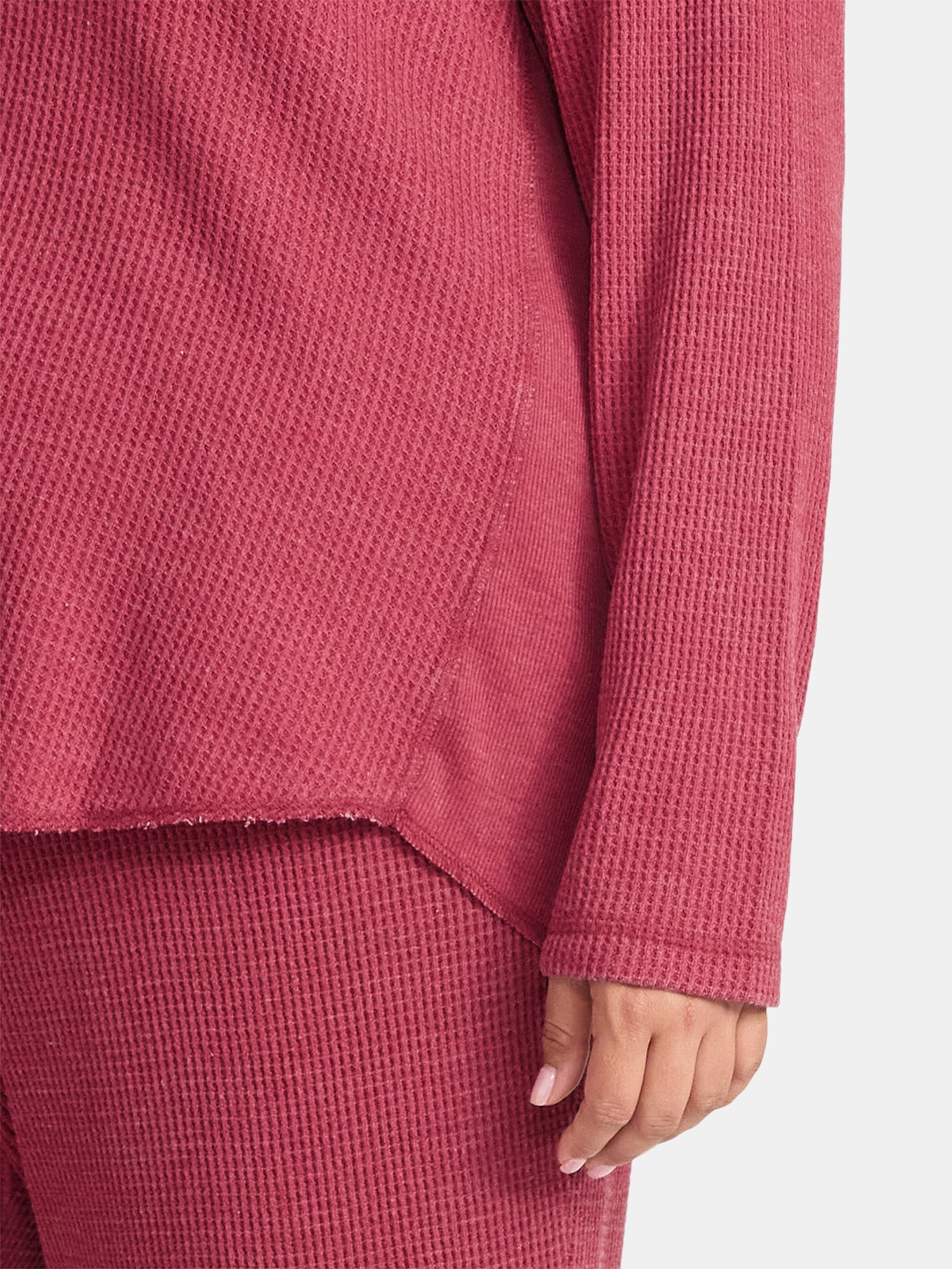 Terra & Sky Women’s Plus Waffle Knit Tunic Top, Sizes 0X-4X