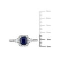 thumbnail image 2 of Everly Women's Sapphire and Diamond 14K White Gold Engagement Ring, 2 of 7