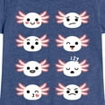 thumbnail image 3 of Instant Message - Axolotl Emotion Grid - Toddler And Youth Girls Short Sleeve Graphic T-Shirt, 3 of 6