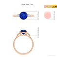 thumbnail image 5 of ANGARA Lab Grown 1.6 Ct Blue Sapphire & Diamond 3 Stone Engagement Ring for Women in 14K Rose Gold (Size-7mm) | September Birthstone, Anniversary Jewelry Gift for Women | Lab-Grown Blue Sapphire Ring, 5 of 8