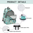 thumbnail image 4 of Shiba Inu and Coffee Blue Pattern Backpack for School, Cute School Bag with Adjustable Shoulder Straps and Padded Back, 13.4"x11"x4.7", 4 of 5
