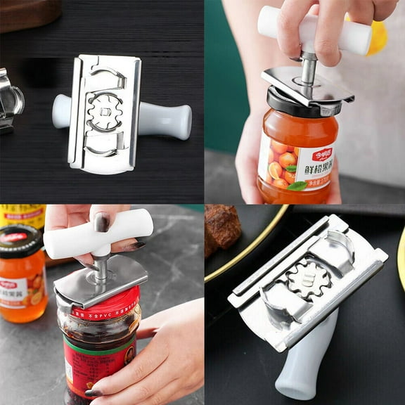 US 1-2 Pc Adjustable Jar Bottle Opener Multifunctional Stainless Steel Grip Tool