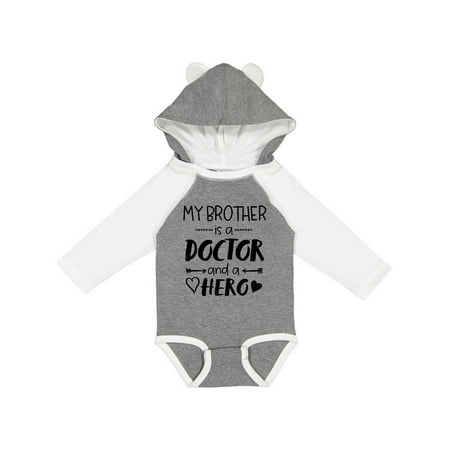 

Inktastic My Brother is a Doctor and a Hero Gift Baby Boy or Baby Girl Long Sleeve Bodysuit