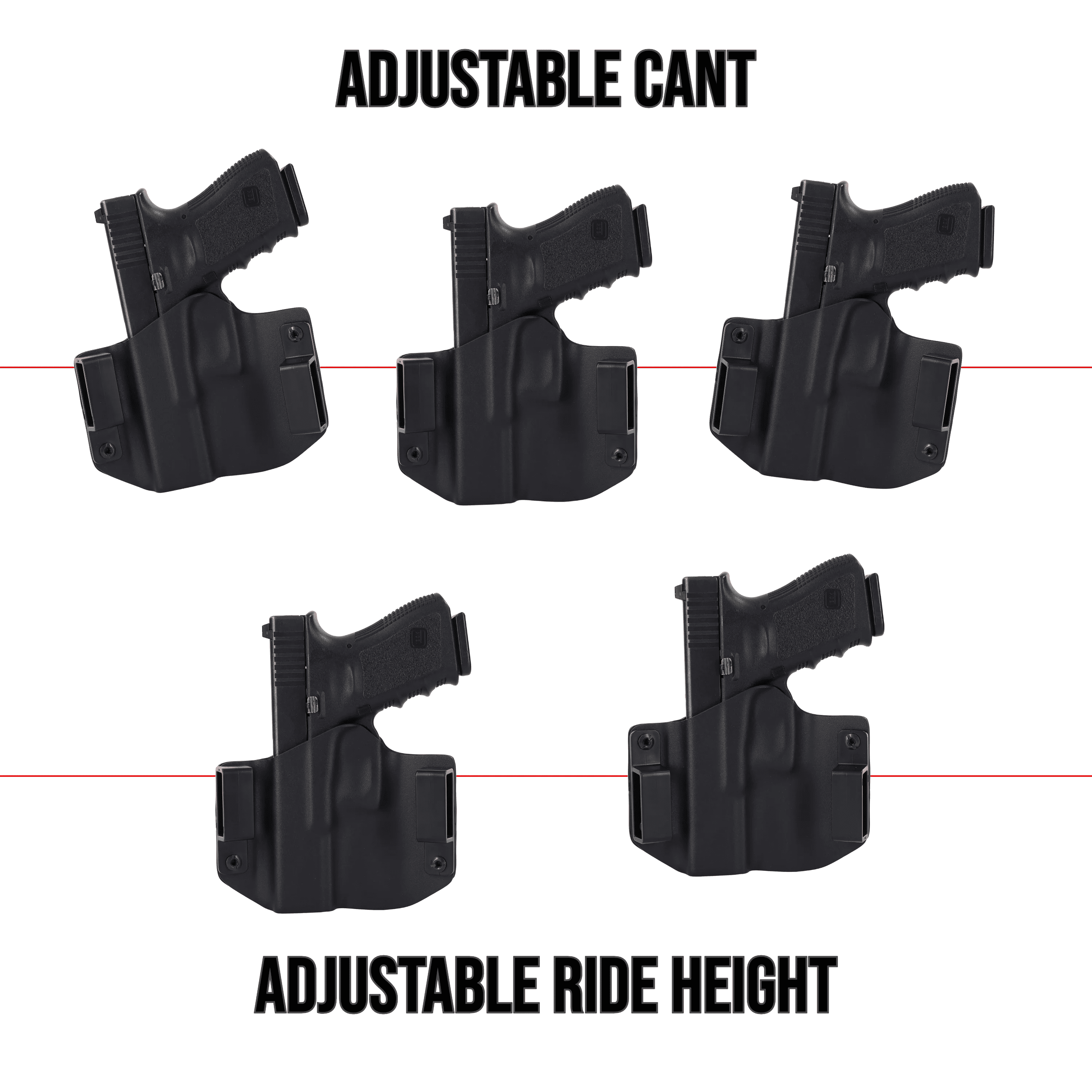 Outlaw Holsters: Black Carbon Fiber OWB Holster (Left-Hand, Fits Glock 17 Gen 4)