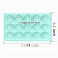 thumbnail image 2 of DIY Silicone Mould for Resin Craft -Use 15 Hole Small Rose Design Ideal for Soap Cookies Chocolates Mooncakes and More, 2 of 2