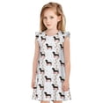 thumbnail image 1 of Balery Dachshund Dog Camisón de princesa para niñas, pijama de algodón con mangas abullonadas, suave y bonito.-Large, 1 of 6