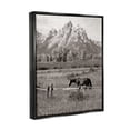 thumbnail image 4 of Stupell Industries Horse & Mountain Scenery Landscape Photography Black Floater Framed Canvas Art Print Wall Art, 25 x 31, 4 of 10