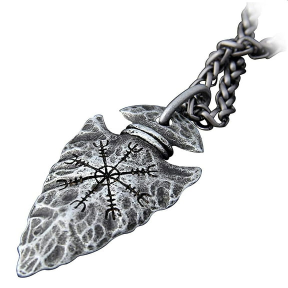 Nordic Viking Odin Rune Necklace Retro Pendant Necklace Gothic Jewelry