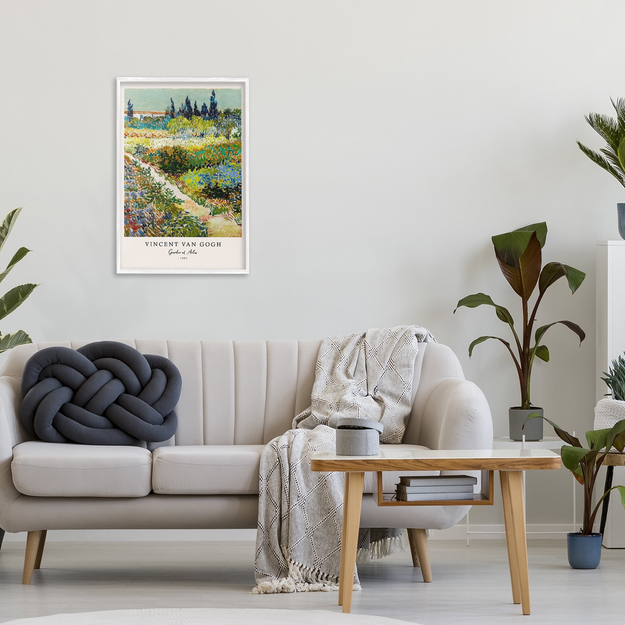 Stupell Industries Classic Garden At Arles White Framed Giclee Art, design by Vintage Hustle