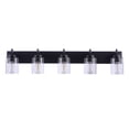 thumbnail image 4 of Reeves 5 - Light Flat Black Black Incandescent Glass And Steel Wall Sconce, 4 of 4