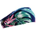 thumbnail image 2 of HuangHuanChen Wide Headbands for Women Non Slip Workout Yoga Running Womens Headband Fashion Women Bohemian Style Printed Boho Hair Bands Hair Thick Sweat Head Bands Head Wraps Bandana D One Size, 2 of 3
