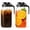Black & Black-64 Ounces-2, variant on 64oz Glass Pitcher 2 Quart Mason Jar With Lid And Spout | Wide Mouth Airtight Leakproof Water Jug For Juice Sun Iced Tea Cold Brew Coffee Milk Storage White
