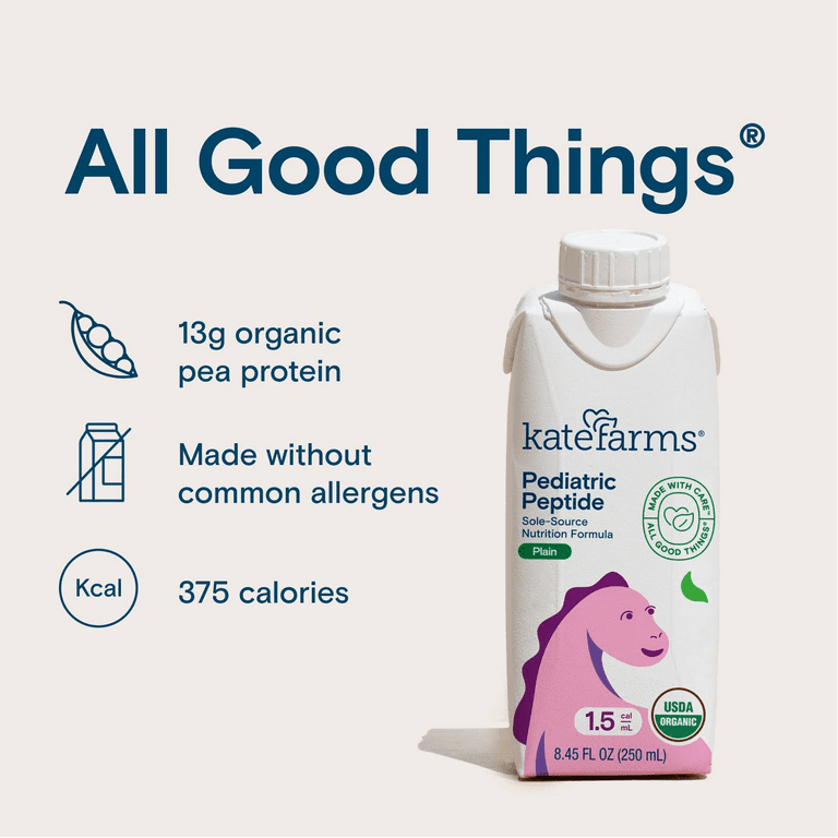 Kate Farms Organic Pediatric Peptide 1.5 Tube Feeding Formula