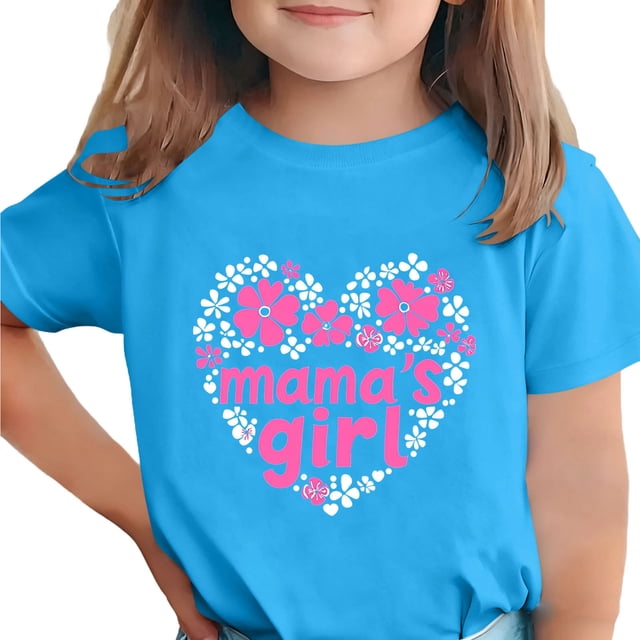 Zpanxa T-Shirts d'Été pour Filles Imprimé de la Fête de l'Indépendance Col Rond Manches Courtes Haut Polyester Spandex 14-15 Ans